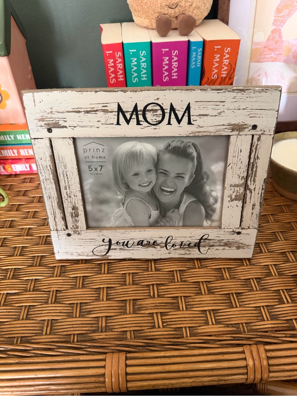 Mom Photo Frame - Distressed White